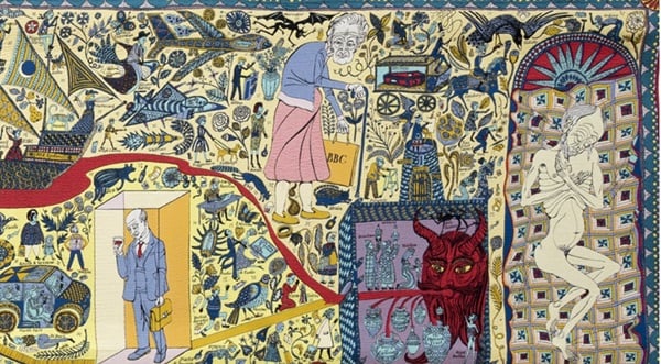 ‘So oddly blatant’: Satanic tapestry featured at World Economic Forum